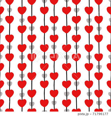 Happy Valentines Day. Greeting Card. Red Heart Set Seamless Pattern.  Wrapping Paper, Textile Template. Black Background. Isolated. Flat Design.  Vector Illustration. Royalty Free SVG, Cliparts, Vectors, and Stock  Illustration. Image 70736886.