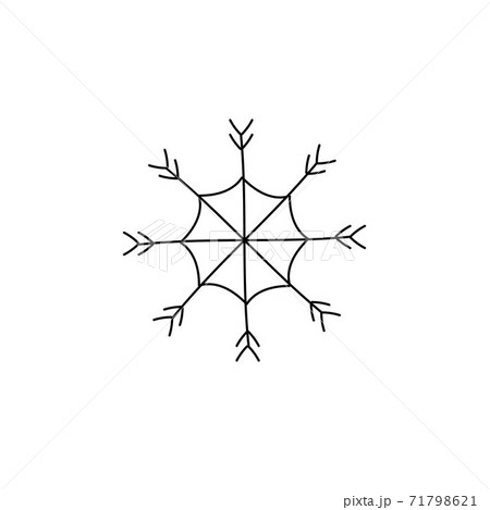 Vector hand drawn doodle sketch black snowflake Vector hand drawn doodle sketch black snowflake 71798621