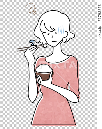 女人吃的插圖 女人吃的插圖 71798878