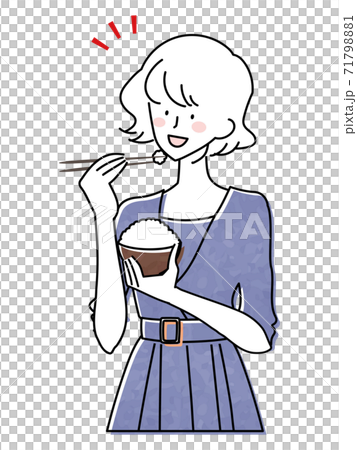 女人吃的插圖 女人吃的插圖 71798881