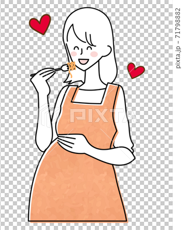 女人吃的插圖 女人吃的插圖 71798882