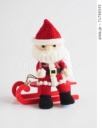 サンタとトナカイのあみぐるみ　クリスマス 71799345