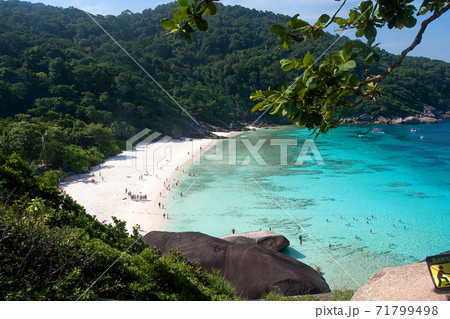 Similan Islands beach in the Andaman Sea, top view. Tourism, Asia, travel..February 4, 2019 Similan Islands beach in the Andaman Sea, top view. Tourism, Asia, travel..February 4, 2019 71799498