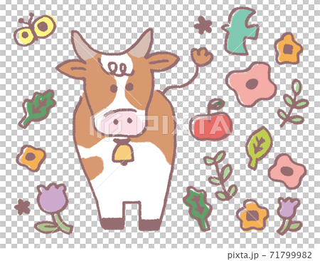 Cats, birds and flowers_hand-painted_colored Cats, birds and flowers_hand-painted_colored 71799982