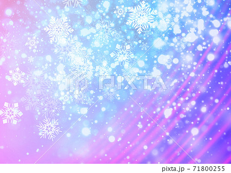 雪の結晶の抽象背景素材 71800255