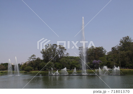 サンパウロ市にあるイビラプエラ公園内の噴水　ブラジル 71801370