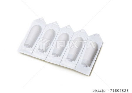 Suppositoy candle in blister pack medicine for treatment via rectal 71802323