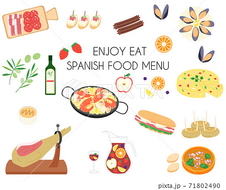 Spanish food menu icon 71802490
