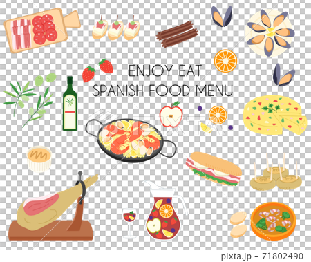 Spanish food menu icon 71802490
