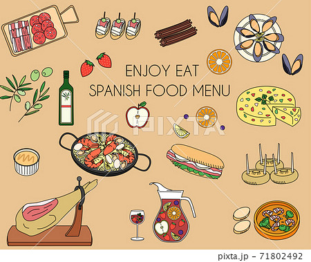 Spanish food menu icon 71802492
