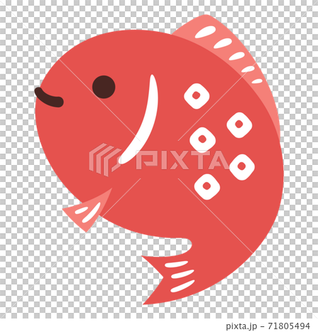 かわいい鯛のイラストのイラスト素材