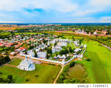 Intercession Pokrovsky Monastery aerial view, Suzdal 71806971