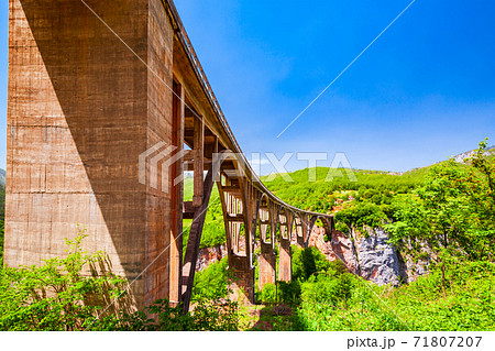 Tara river bridge near Zabljak, Montenegro 71807207