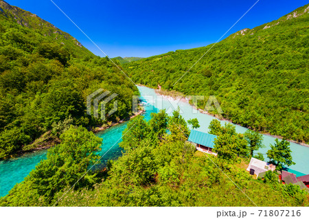 Piva river meets Tara, Montenegro 71807216