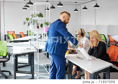 angry director is dissatisfied with work angry director is dissatisfied with work 71807908