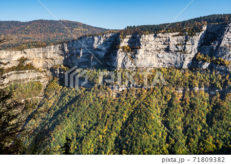 Landscape of Vercors in France - view of Combe Laval, Col del la Machine 71809382