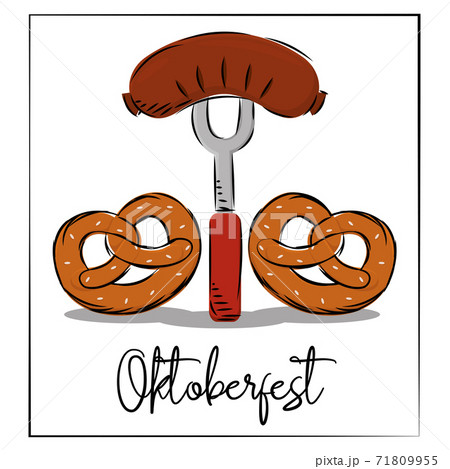 Picture german sausage and pretzel Picture german sausage and pretzel 71809955