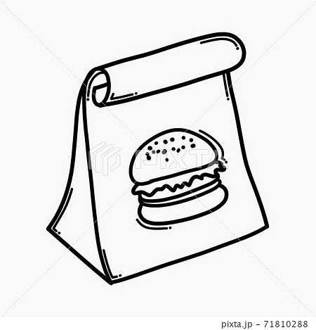 Food bag doodle vector icon. Drawing sketch illustration hand drawn line eps10 71810288