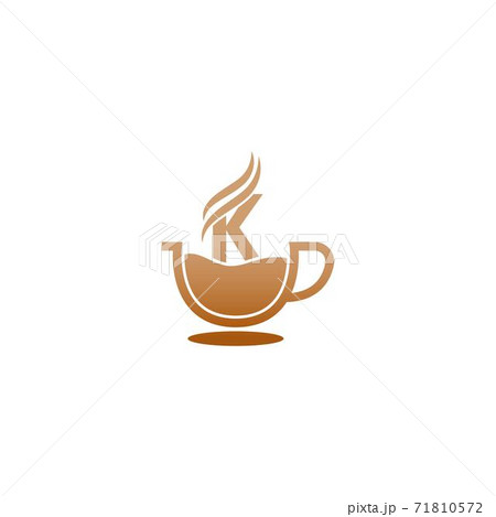 Coffee cup icon design letter K logo Coffee cup icon design letter K logo 71810572