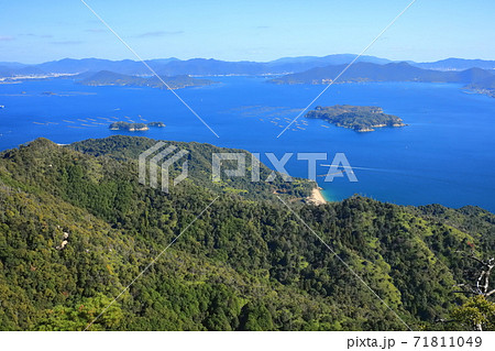 【広島県】宮島獅子岩からの眺望 71811049