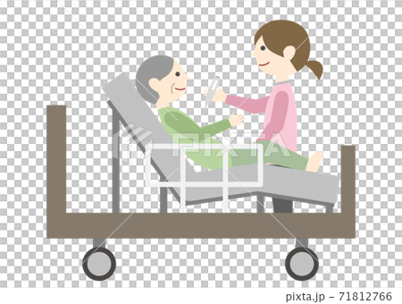 Bed elderly man body temperature measurement Bed elderly man body temperature measurement 71812766