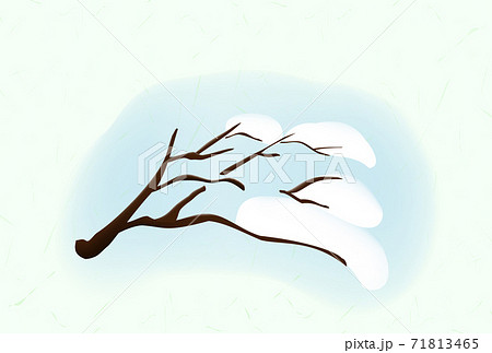 枝に雪(寒中見舞いはがきイラスト) 枝に雪(寒中見舞いはがきイラスト) 71813465