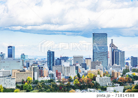ゆく秋の仙台市全景 ゆく秋の仙台市全景 71814588