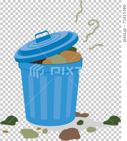 Garbage bin overflows with kitchen waste Garbage bin overflows with kitchen waste 71815160