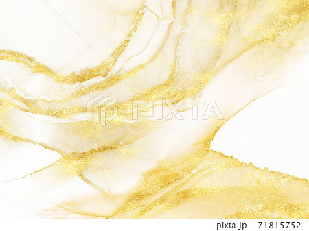 金の粒子ラメ感のある高級感マーブル大理石背景テクスチャ 71815752