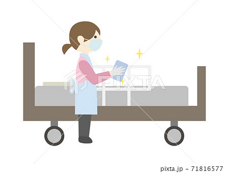 ベッド柵の清掃 71816577