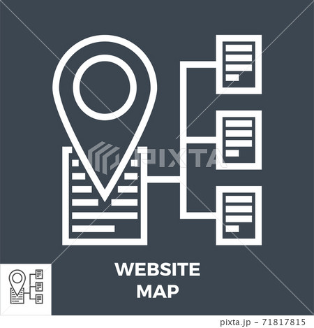 Website Map Line Icon Website Map Line Icon 71817815