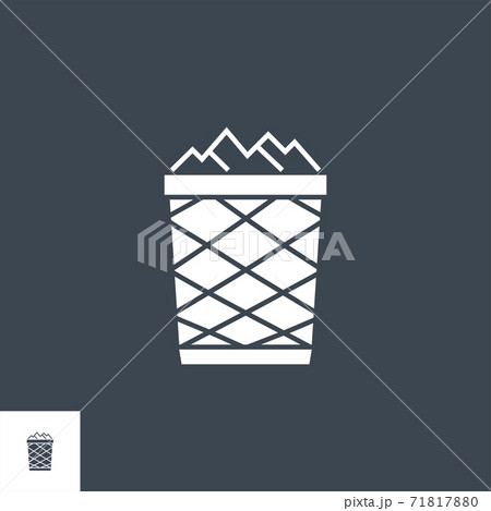 Trash Bin related vector glyph icon. 71817880