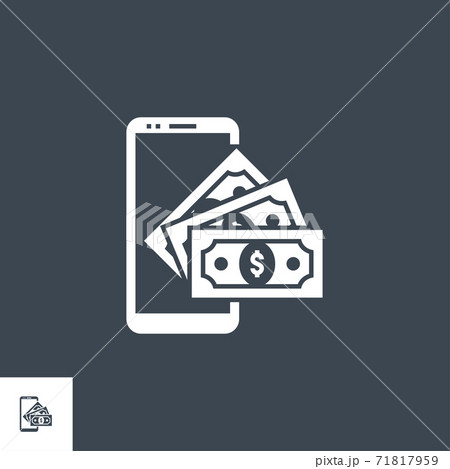 Online Wallet Icon. Thin Line Vector Illustration Online Wallet Icon. Thin Line Vector Illustration 71817959