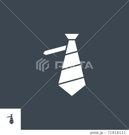Necktie related vector glyph icon. 71818111