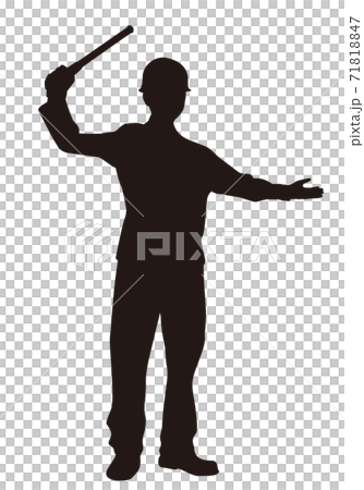 警備員シルエット 71818847