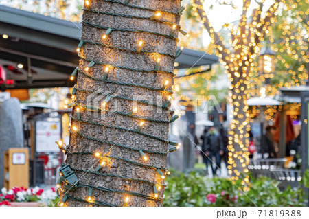Close up shot of some Christmas illumination 71819388