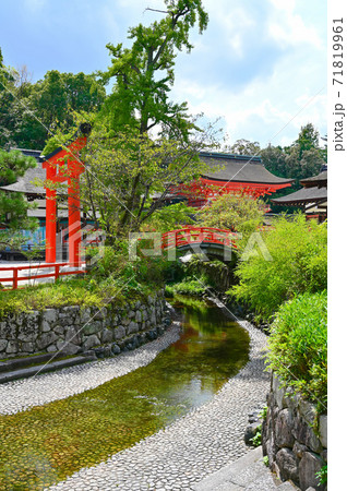 下鴨神社　輪橋(反り橋)　みたらし川 71819961