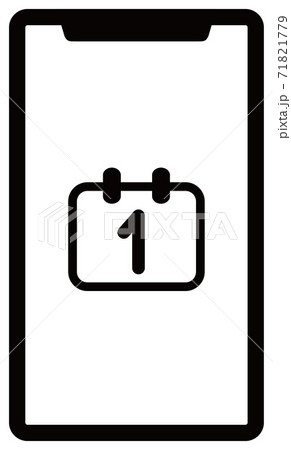 スマートフォンのベクターイラスト　カレンダーアイコン 71821779