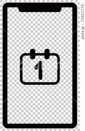 智能手機日曆圖標矢量插畫 71821779