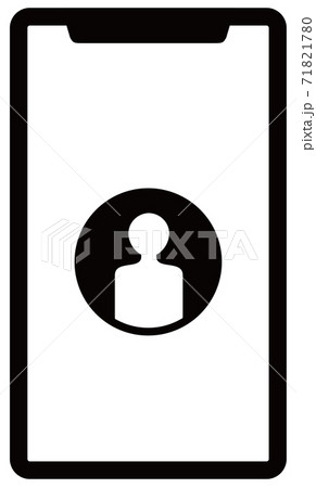 スマートフォンのベクターイラスト　人物アイコン 71821780
