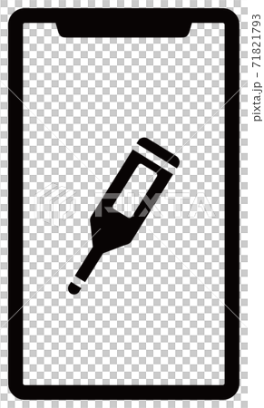 Vector illustration of smartphone thermometer icon Vector illustration of smartphone thermometer icon 71821793