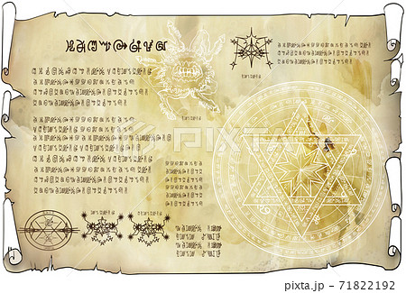 ファンタジー-魔法の巻物 71822192