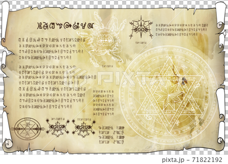 Fantasy-magic scroll 71822192