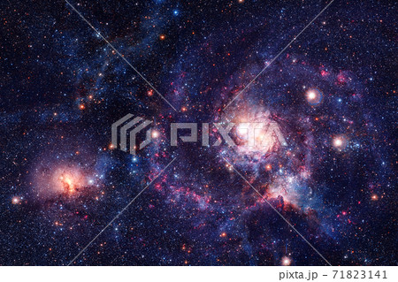 Cluster of stars. Nebula. Elements of this image furnished by NASA 71823141