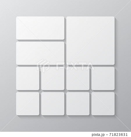 Vector template collage board eleven images, photo 71823631