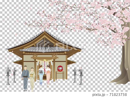 参拝　神社　お参り 71823738