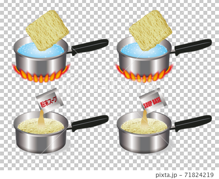 Illustration of how to make instant noodles 71824219