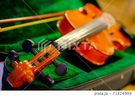 Classic violin on open box 71824909