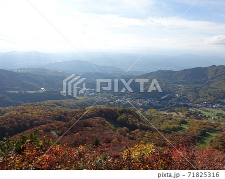 紅葉　黄葉　蔵王　鳥兜山展望台　山頂からの眺望 71825316