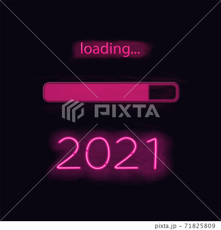 Neon progress bar new year 71825809